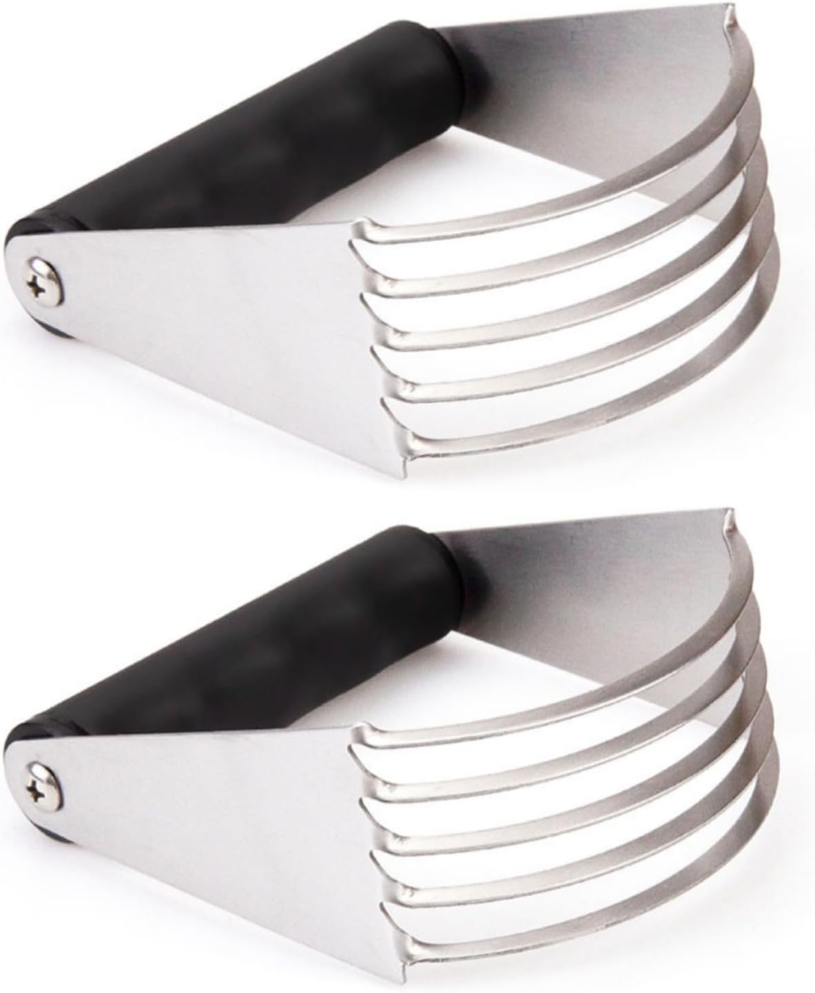 Stainless Steel Pastry Blender & Cutter Set – Dough Blender with Ergonomic Handle, Multi Use Kitchen Baking Tool for Nuts Pie Crust Pastry Dough, 4.61 x 3.94 x 1.77 Inches (1)