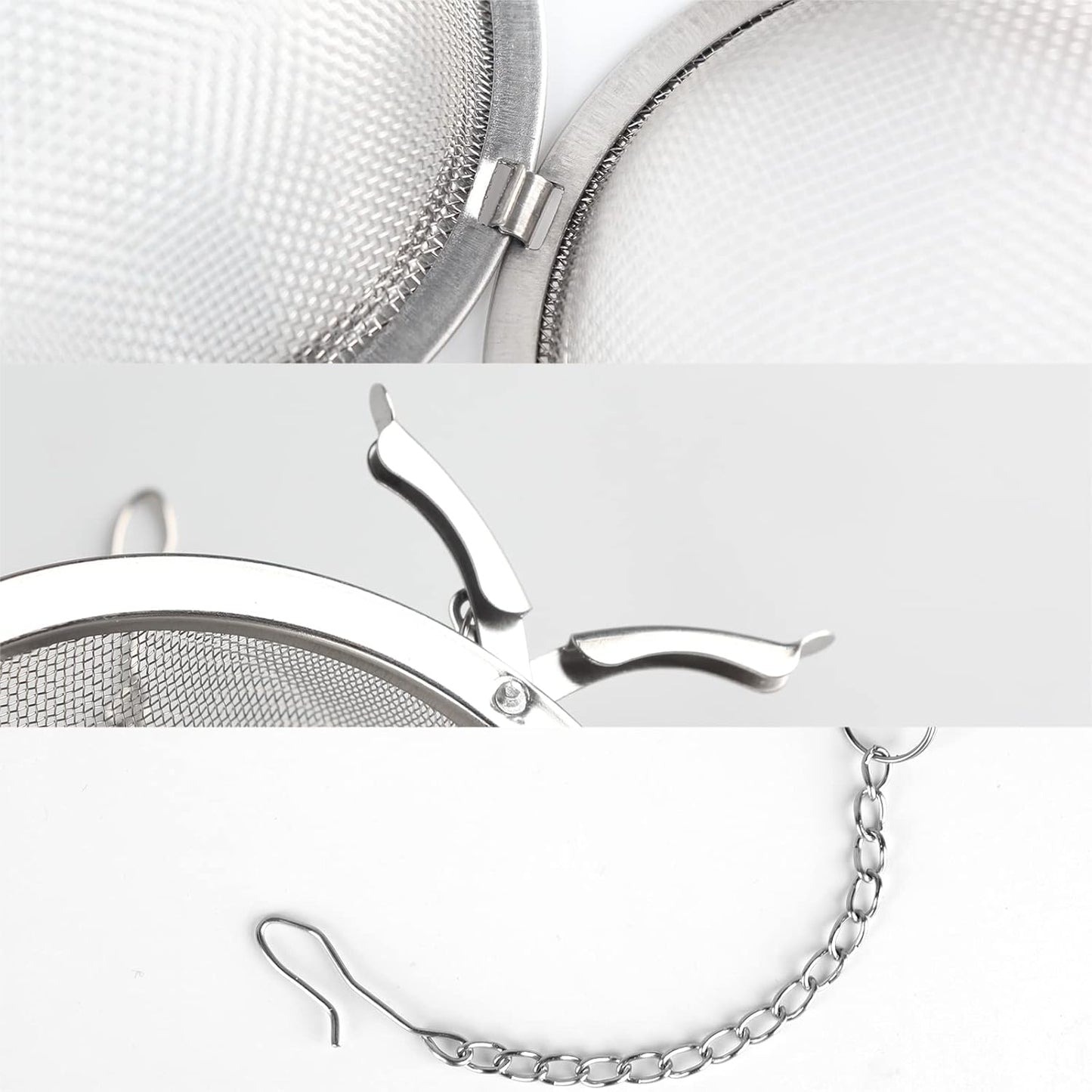 Fu Store 2pcs Stainless Steel Mesh Tea Ball 2.1 Inch Tea Strainers Teas Infuser Strainer Filters for Teas