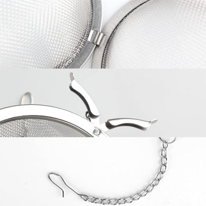 Fu Store 2pcs Stainless Steel Mesh Tea Ball 2.1 Inch Tea Strainers Teas Infuser Strainer Filters for Teas
