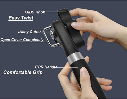 2025 New Professional Manual Can Opener, Can Openers for Seniors, Handheld Can Opener Smooth Edge, Hanging Portable Healthy Essential Kitchen Tool, Durable Classic Single Handle