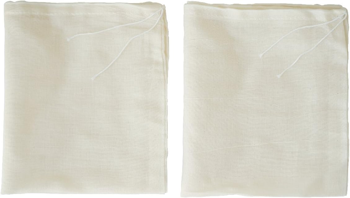 Cheesecloth Bags for Straining,Reusable Cold Brew Coffee Cheese Cloths Strainer,Large Nut Milk Tea Juice Bag,100% Natural Cotton Fine Mesh Filter Bags (X-Small,10 PACK)