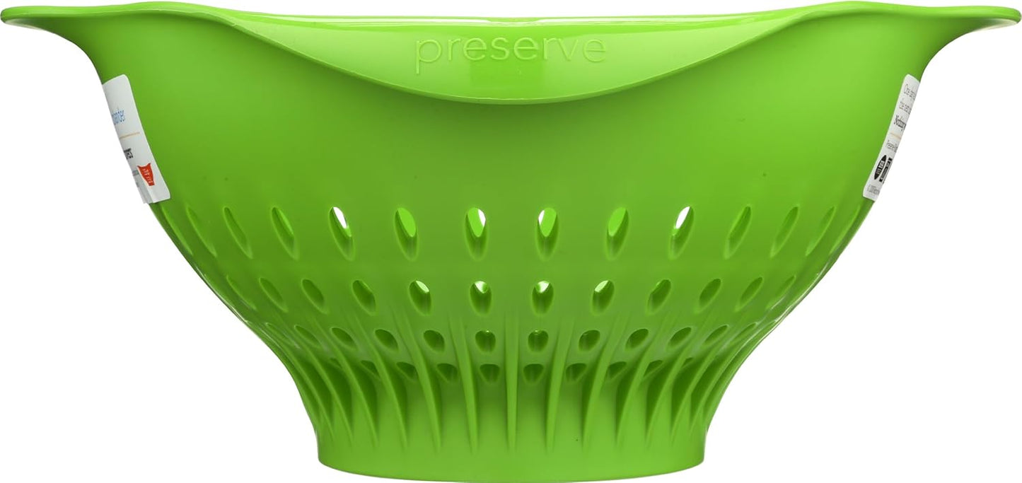 Preserve Small Colander, Made from Recycled Plastic, 1.5 Quart Capacity, Red