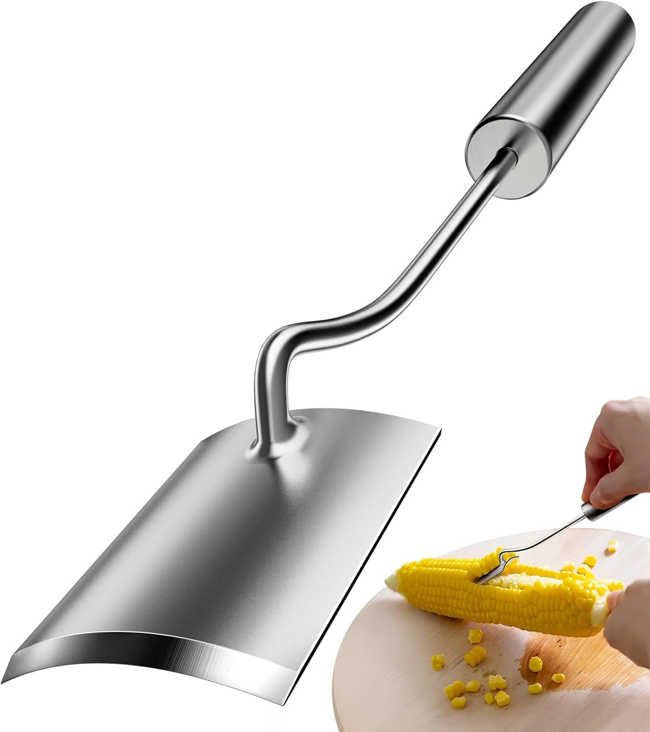 Corn Peeler for Corn on the Cob, Stainless Steel Corn Cob Stripper Tool for Stripping off Corn Kernel From Cob