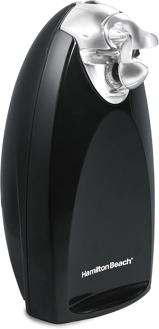 Hamilton Beach Electric Automatic Can Opener with Auto Shutoff, Knife Sharpener, Cord Storage, and SureCut Patented Technology, Extra-Tall, Red