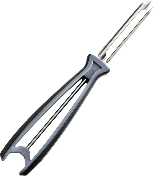 Linden Sweden Original Jonas Vegetable Peeler - Rust Resistant Silver Carrot and Potato Peeler with Ergonomic Handle for Safety and Control - Dishwasher Safe and Compact - Made In Sweden - 6.5in