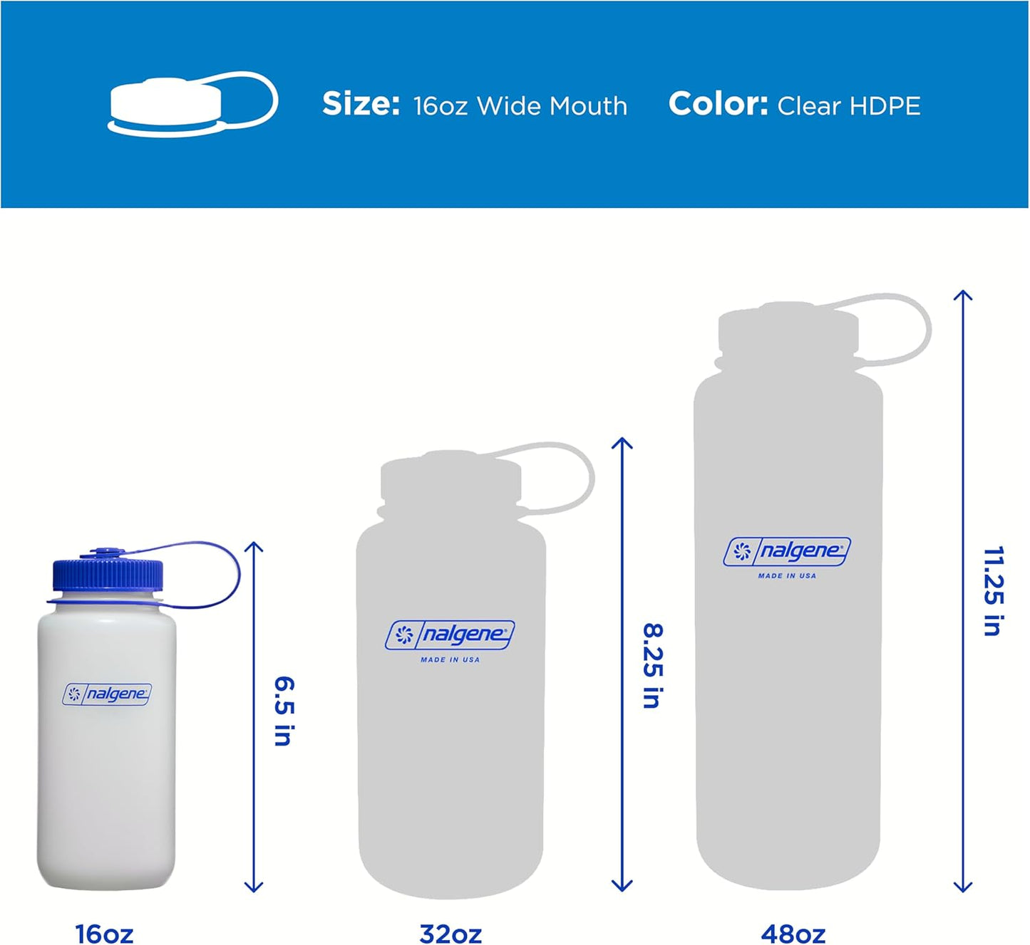Nalgene HDPE Wide Mouth Round Container