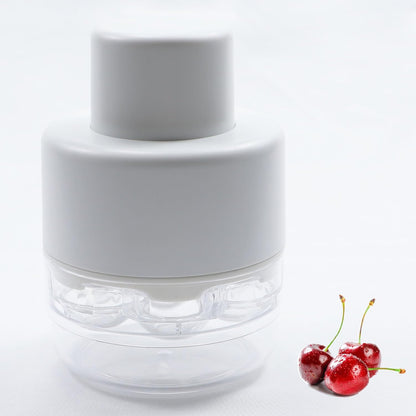 Efficient 7-Hole Cherry Pitter Tool – Quick-Release Seed Remover for Bakey, Time & Space-Saving Design (Red)