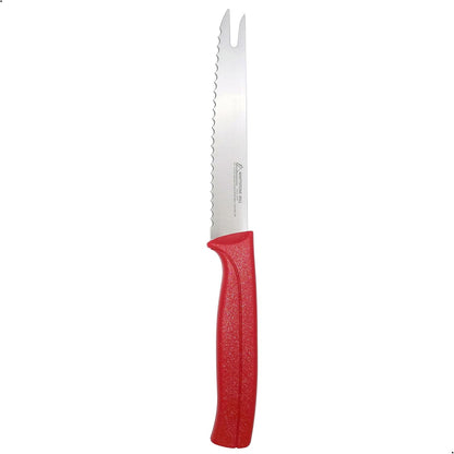 Tomato Knife, MATTSTONE HILL 5 Inch Serrated Kitchen Utility Knife, Red