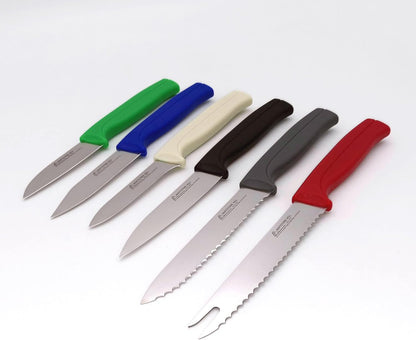Tomato Knife, MATTSTONE HILL 5 Inch Serrated Kitchen Utility Knife, Red