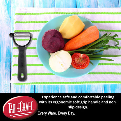10987 Perfect Grip "Y" Peeler, 5-3/4" x 2-3/4" x 1", Serrated Edge, Stainless Steel (Replaces E5602-SE)