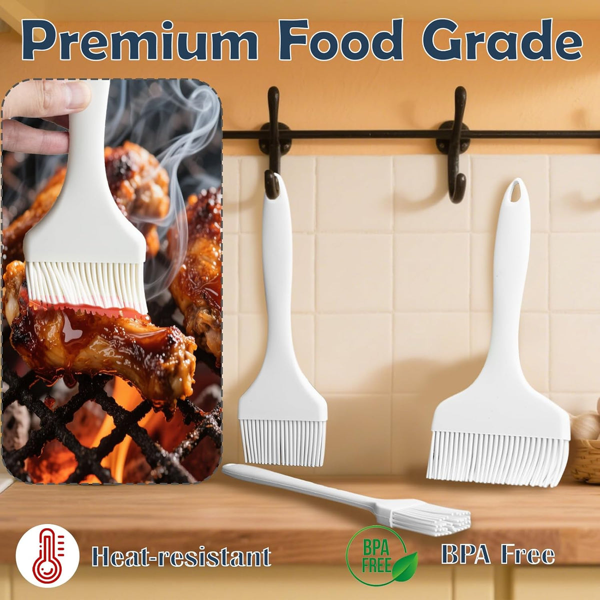 Meat Brush for Basting,Heat Resistant Silicone