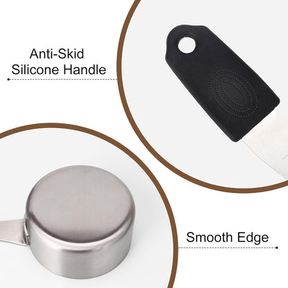 Measuring Cups, Magnetic Measuring Cups Stainless Steel Long Handle Scoop - 1 Cup Measure for Dry & Wet Ingredients, Dishwasher Safe