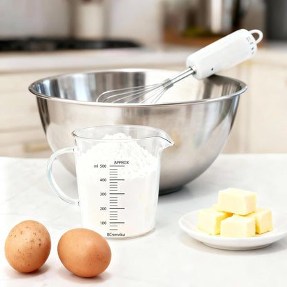Glass Measuring Cup 250ml 1Cup High Borosilicate [Insulated Handle | V-Shaped Spout]For Prepping Baking and Cooking Preheated Oven Dishwasher Freezer and Microwave Safe