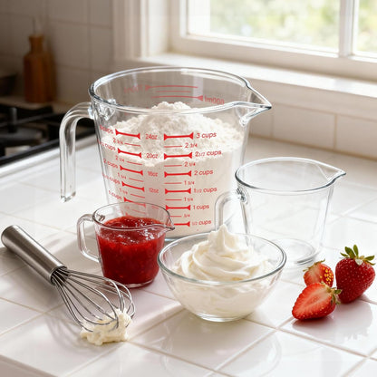 Glass Measuring Cup 250ml 1Cup High Borosilicate [Insulated Handle | V-Shaped Spout]For Prepping Baking and Cooking Preheated Oven Dishwasher Freezer and Microwave Safe