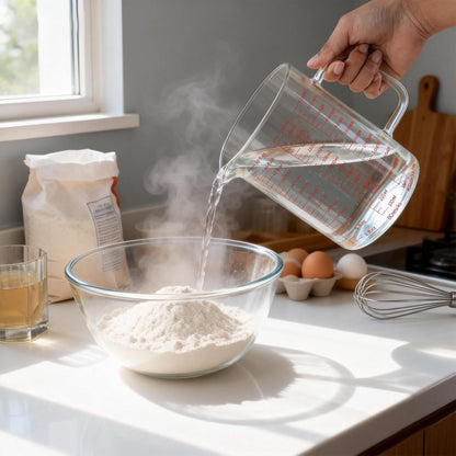 Glass Measuring Cup 250ml 1Cup High Borosilicate [Insulated Handle | V-Shaped Spout]For Prepping Baking and Cooking Preheated Oven Dishwasher Freezer and Microwave Safe