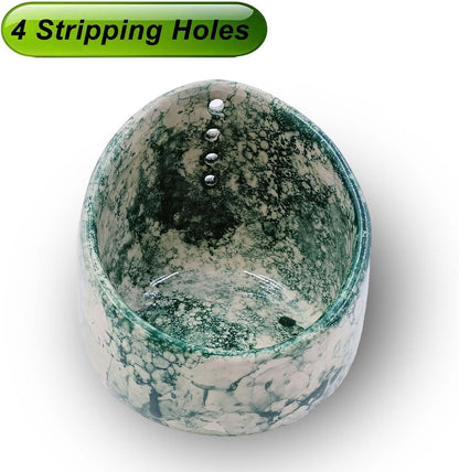 Pottery Herb Stripper Bowl Multi Size Holes Ceramic Stripping Tool Decorative Leaf Cilantro Parsley Basil Veggies Durable Kitchen Gadget