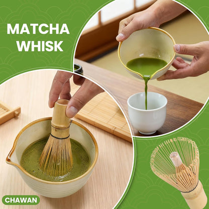 Matcha Set 7 Pcs, Matcha Kit with Whisk Set, Matcha Bowl and Whisk