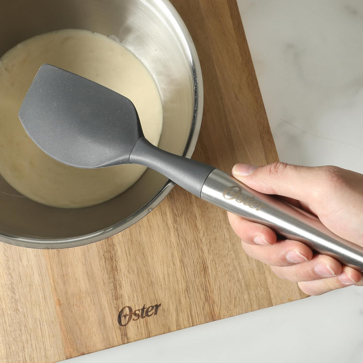 Chadswyck 7.7” Garlic Press, Stainless Steel Garlic Mincer & Crusher, Easy Squeeze, Dishwasher Safe