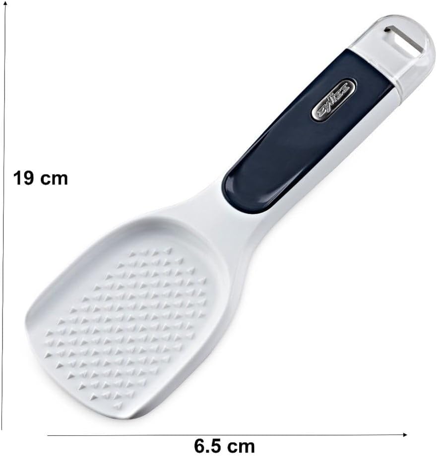 All Cheese Acid Etched Rotary Grater with Fine and Coarse Drums, 1-Pack, White