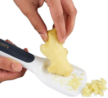 All Cheese Acid Etched Rotary Grater with Fine and Coarse Drums, 1-Pack, White