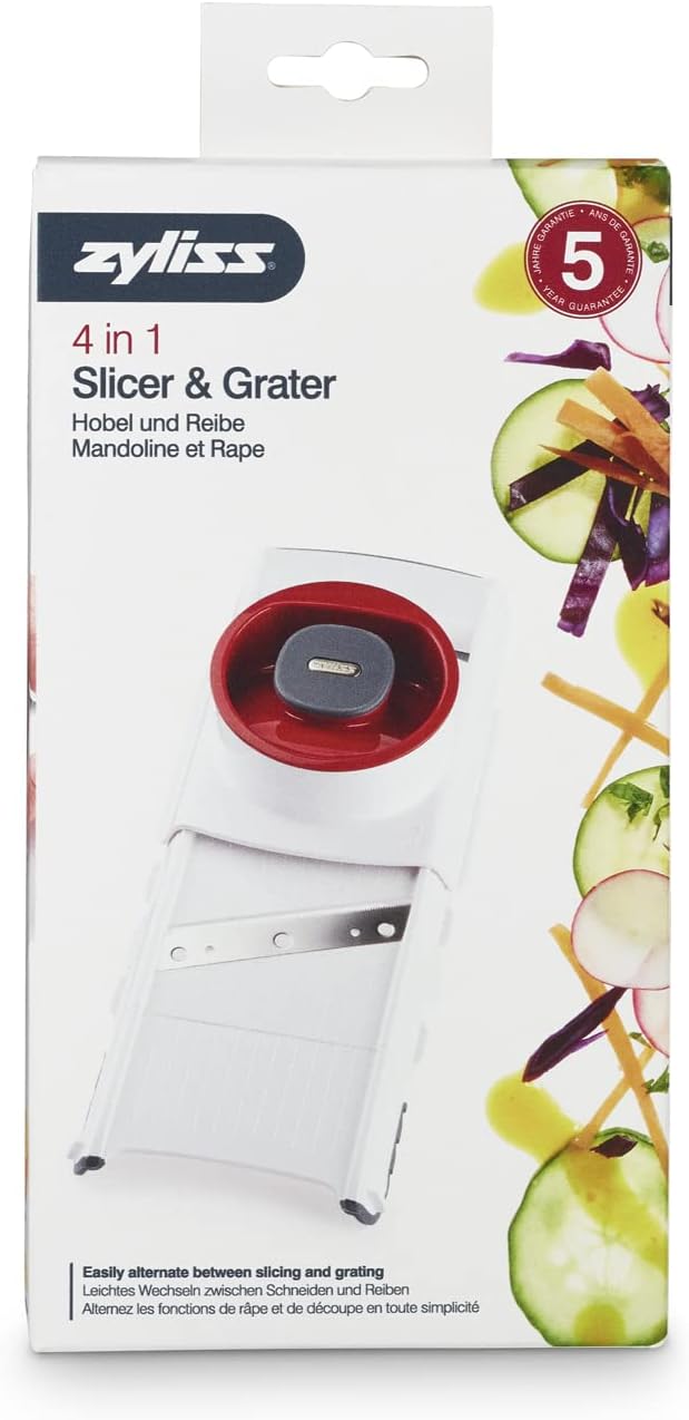 All Cheese Acid Etched Rotary Grater with Fine and Coarse Drums, 1-Pack, White