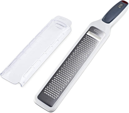 All Cheese Acid Etched Rotary Grater with Fine and Coarse Drums, 1-Pack, White