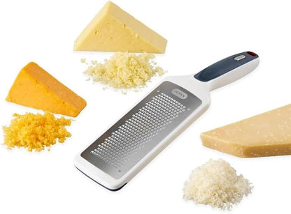All Cheese Acid Etched Rotary Grater with Fine and Coarse Drums, 1-Pack, White
