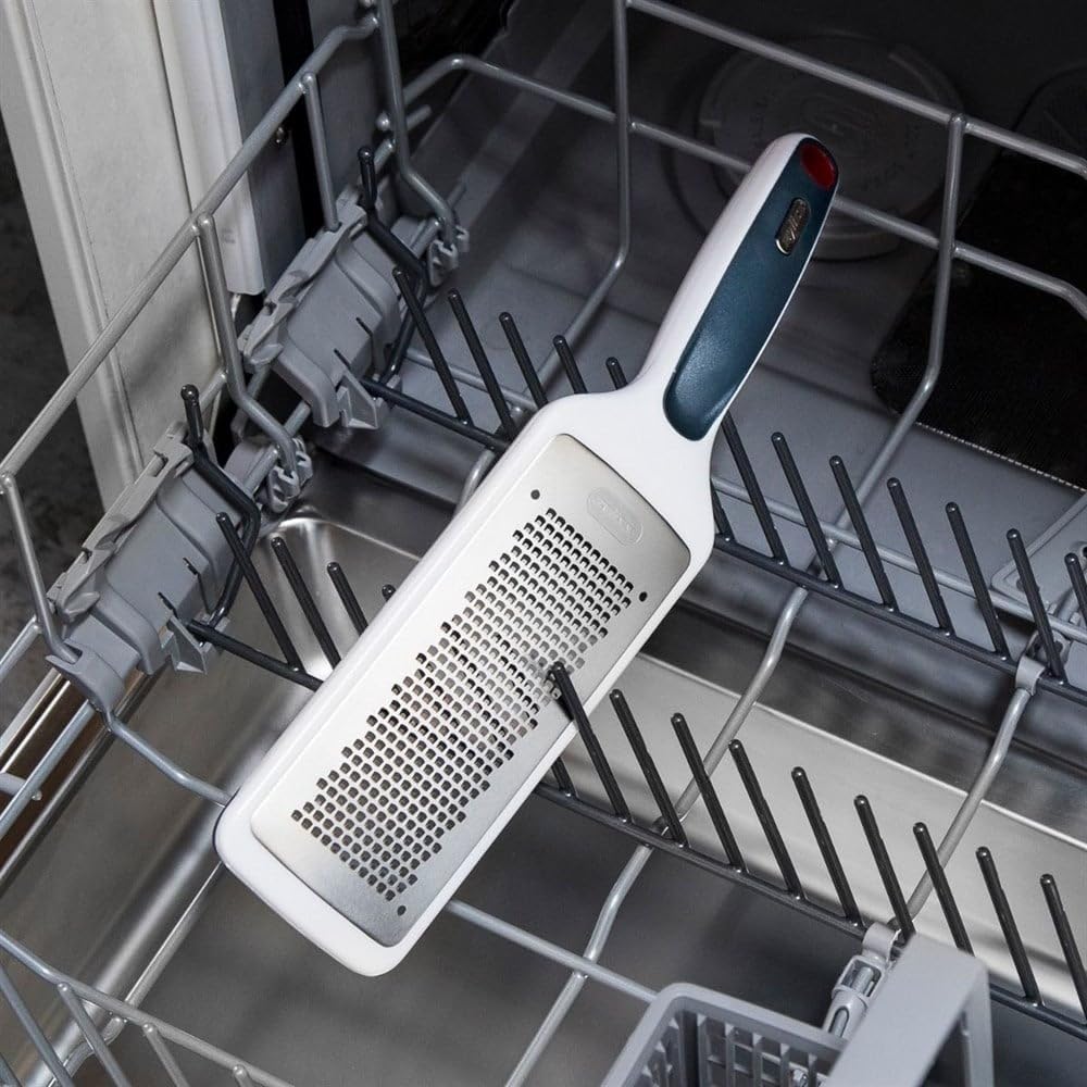 All Cheese Acid Etched Rotary Grater with Fine and Coarse Drums, 1-Pack, White