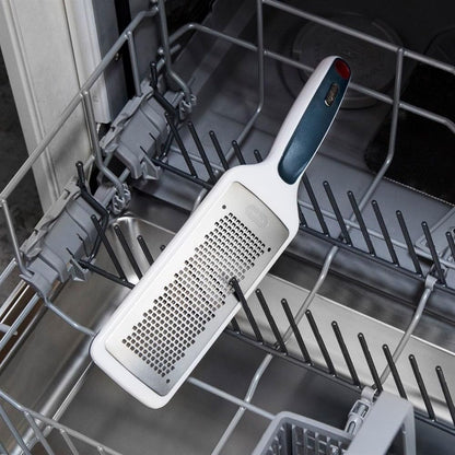 All Cheese Acid Etched Rotary Grater with Fine and Coarse Drums, 1-Pack, White