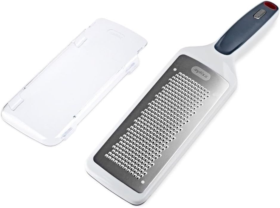 All Cheese Acid Etched Rotary Grater with Fine and Coarse Drums, 1-Pack, White
