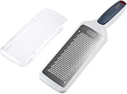 All Cheese Acid Etched Rotary Grater with Fine and Coarse Drums, 1-Pack, White