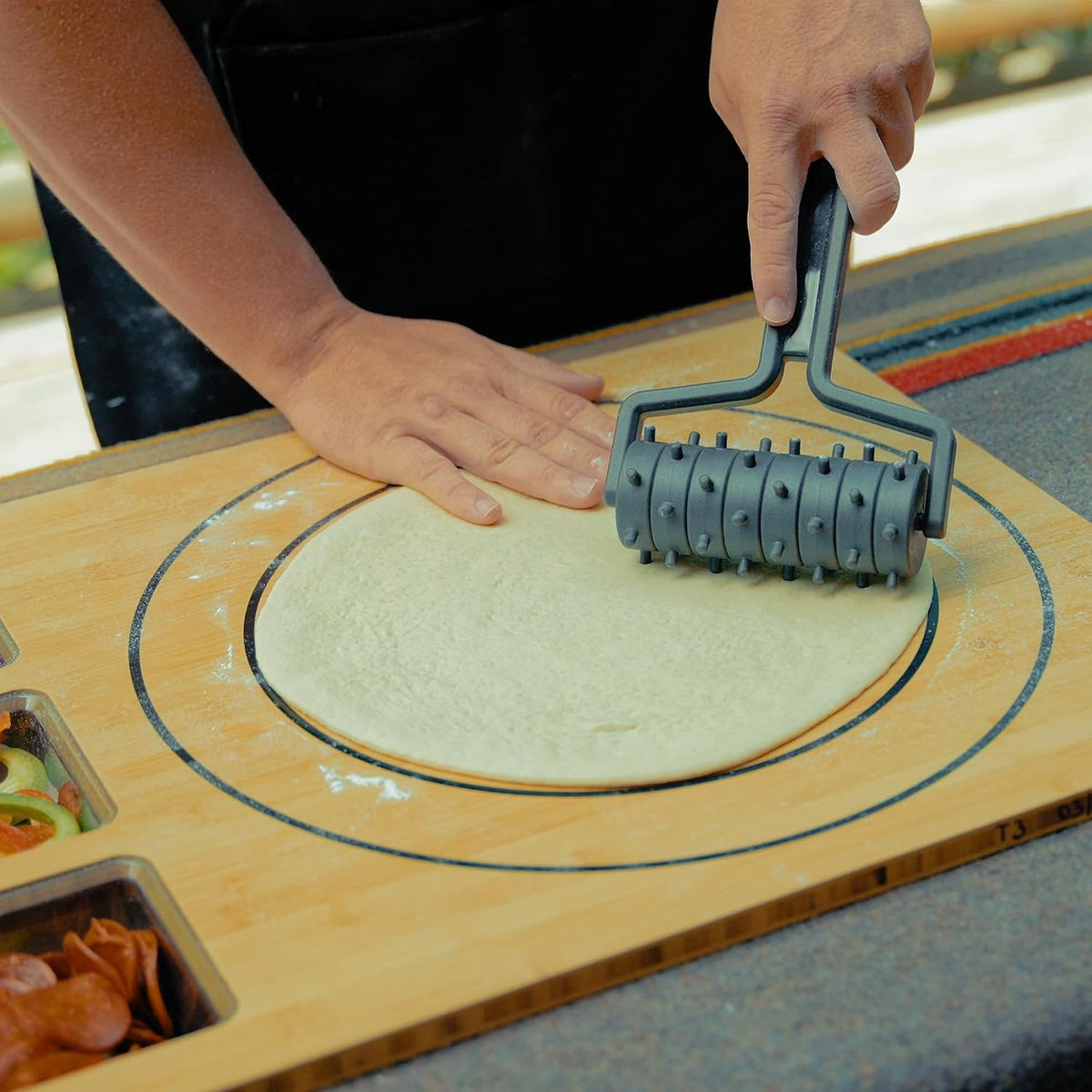 Pi Pizza Docker | Prevents Air Bubbles & Creates a Uniform Crust for Even Cooking, Achieve Perfect Crust Every Time, Essential Pizza Tool, Polypropylene