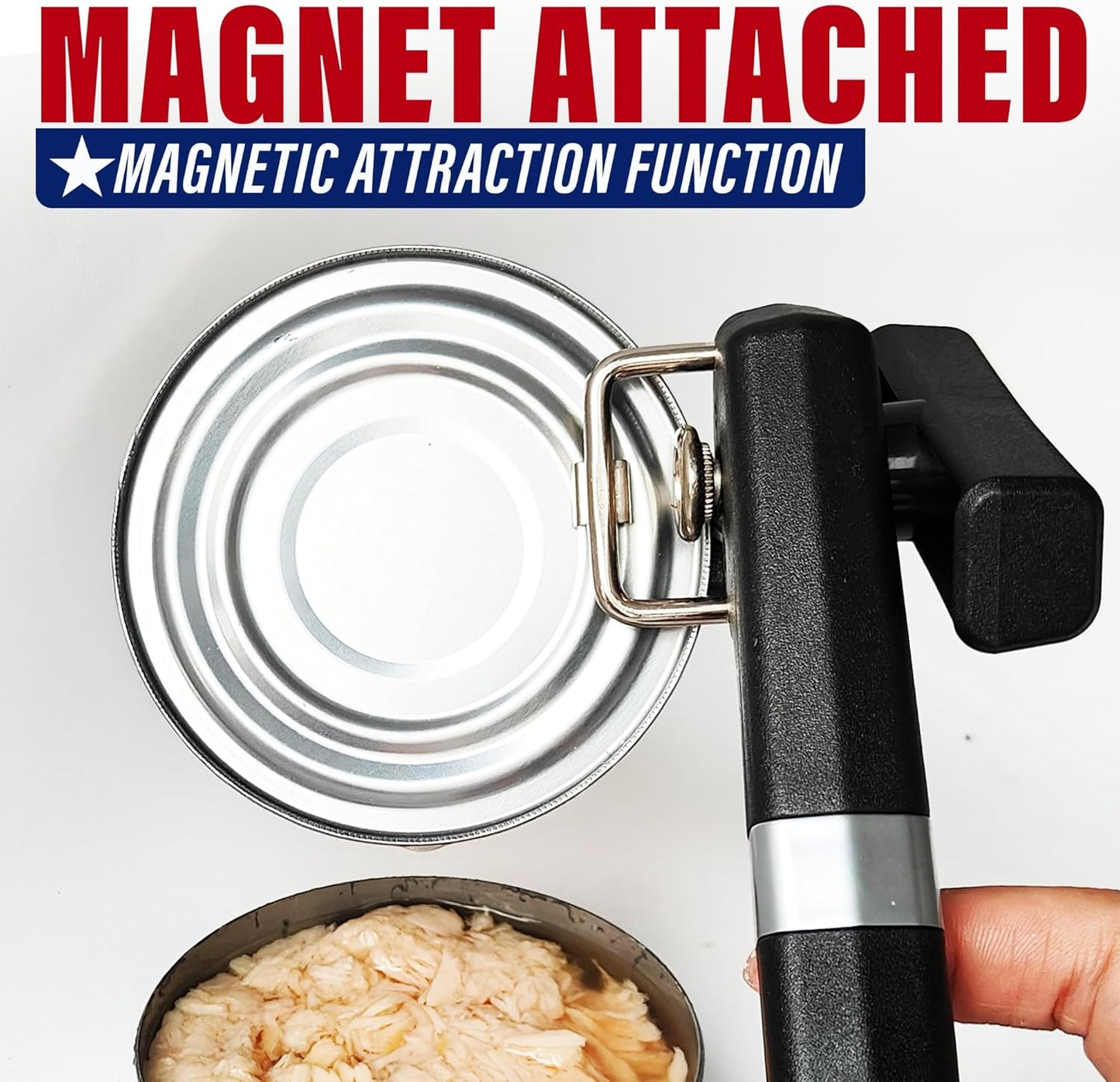 Safe Can opener Manual hand held, Side Cut tin Smooth Edge can opener for Seniors