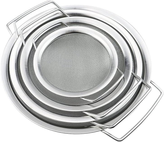 4 Packs Fine Mesh Paint Strainer 60 Mesh Stainless Steel Paint Filter Emulsion Honey Funnel Filter Paint Bucket Filter Tool Insert Strains