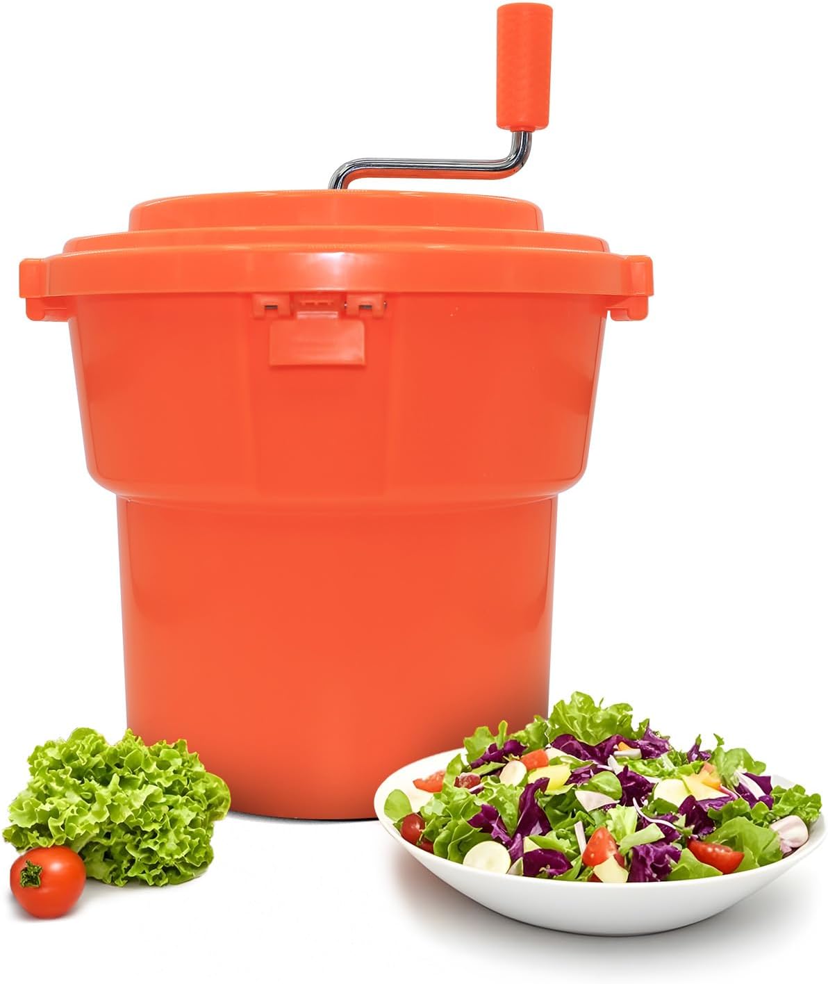 5 Gal/20 Qt Large Commercial Salad Spinner Jumbo Manual Lettuce Dryer-Dries up to 7 Heads of Lettuces