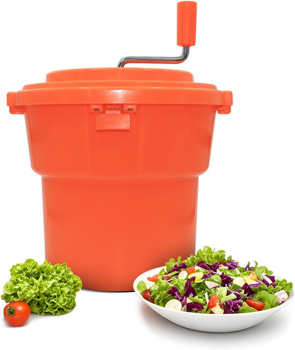 5 Gal/20 Qt Large Commercial Salad Spinner Jumbo Manual Lettuce Dryer-Dries up to 7 Heads of Lettuces