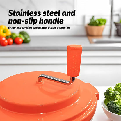 5 Gal/20 Qt Large Commercial Salad Spinner Jumbo Manual Lettuce Dryer-Dries up to 7 Heads of Lettuces