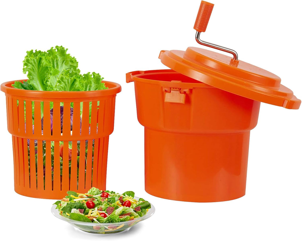 5 Gal/20 Qt Large Commercial Salad Spinner Jumbo Manual Lettuce Dryer-Dries up to 7 Heads of Lettuces