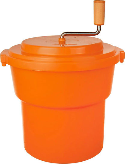 5 Gal/20 Qt Large Commercial Salad Spinner Jumbo Manual Lettuce Dryer-Dries up to 7 Heads of Lettuces