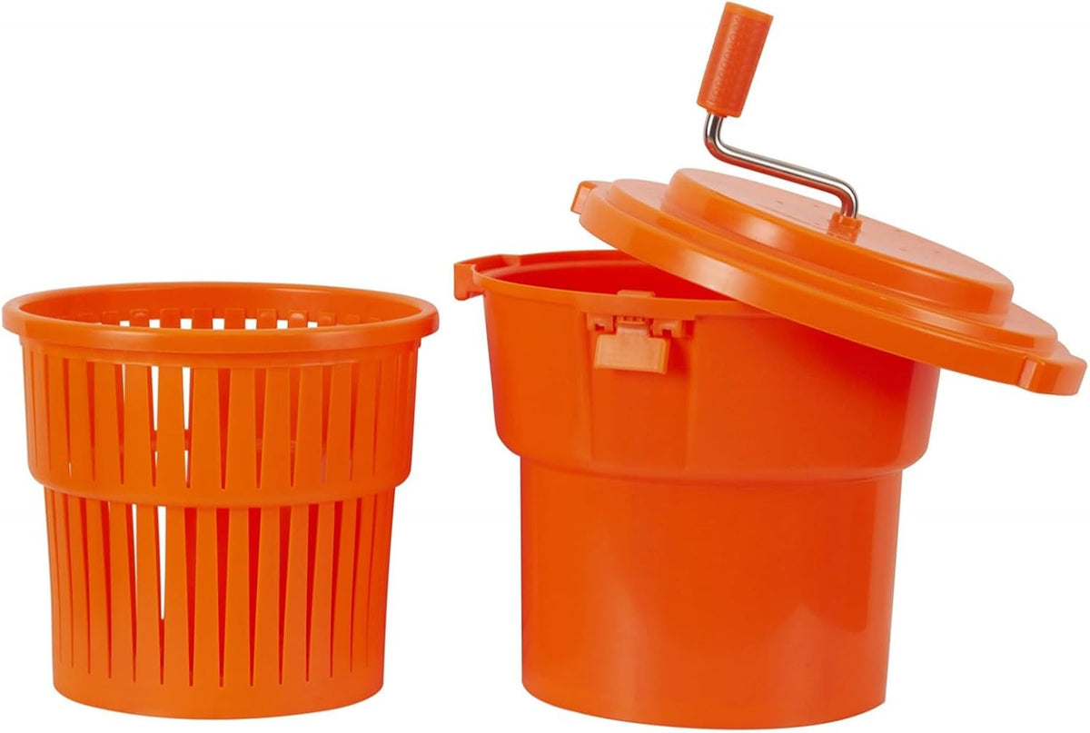 5 Gal/20 Qt Large Commercial Salad Spinner Jumbo Manual Lettuce Dryer-Dries up to 7 Heads of Lettuces