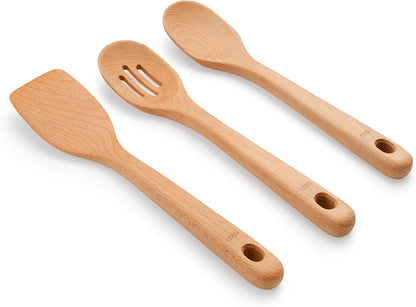 Good Grips Wooden Utensil Set for Cooking, 3-Piece