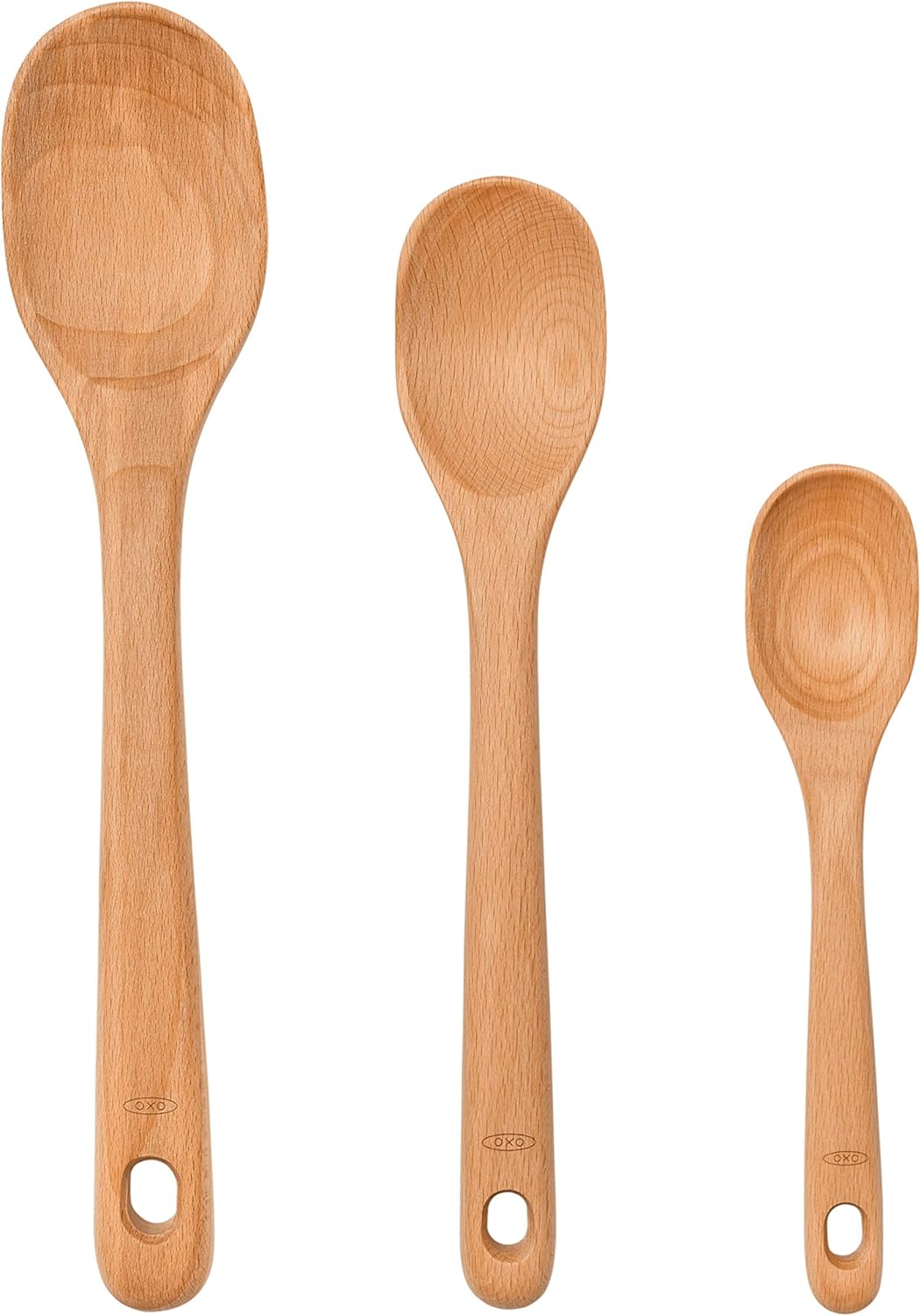 Good Grips Wooden Utensil Set for Cooking, 3-Piece