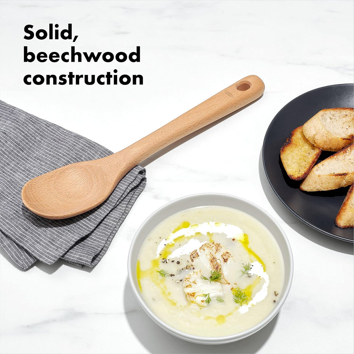 Good Grips Wooden Utensil Set for Cooking, 3-Piece