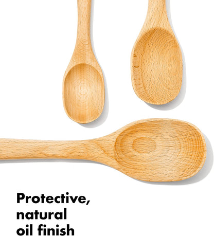 Good Grips Wooden Utensil Set for Cooking, 3-Piece