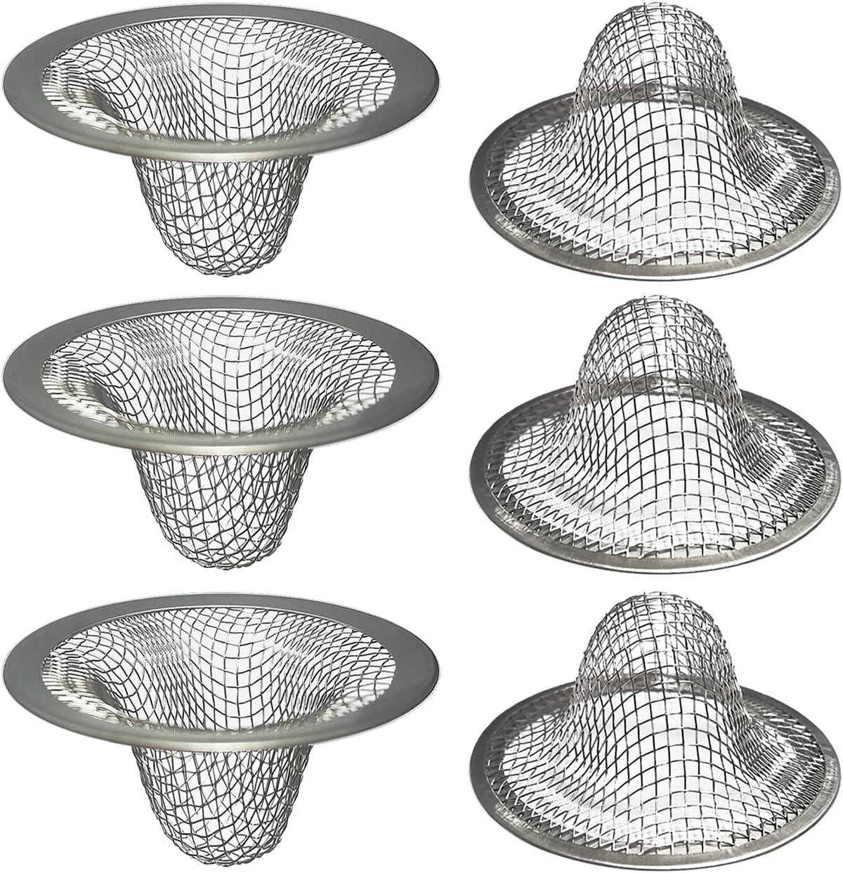 1.0" Small Drain Strainer, Sink Drain Hair Catcher, Bathroom Sink Drain Strainer, 2PCS Drain Mesh Baskets for Laundry, Mop Pool, Utility, Slop, RV Sink, Stainless Steel Drain Filter