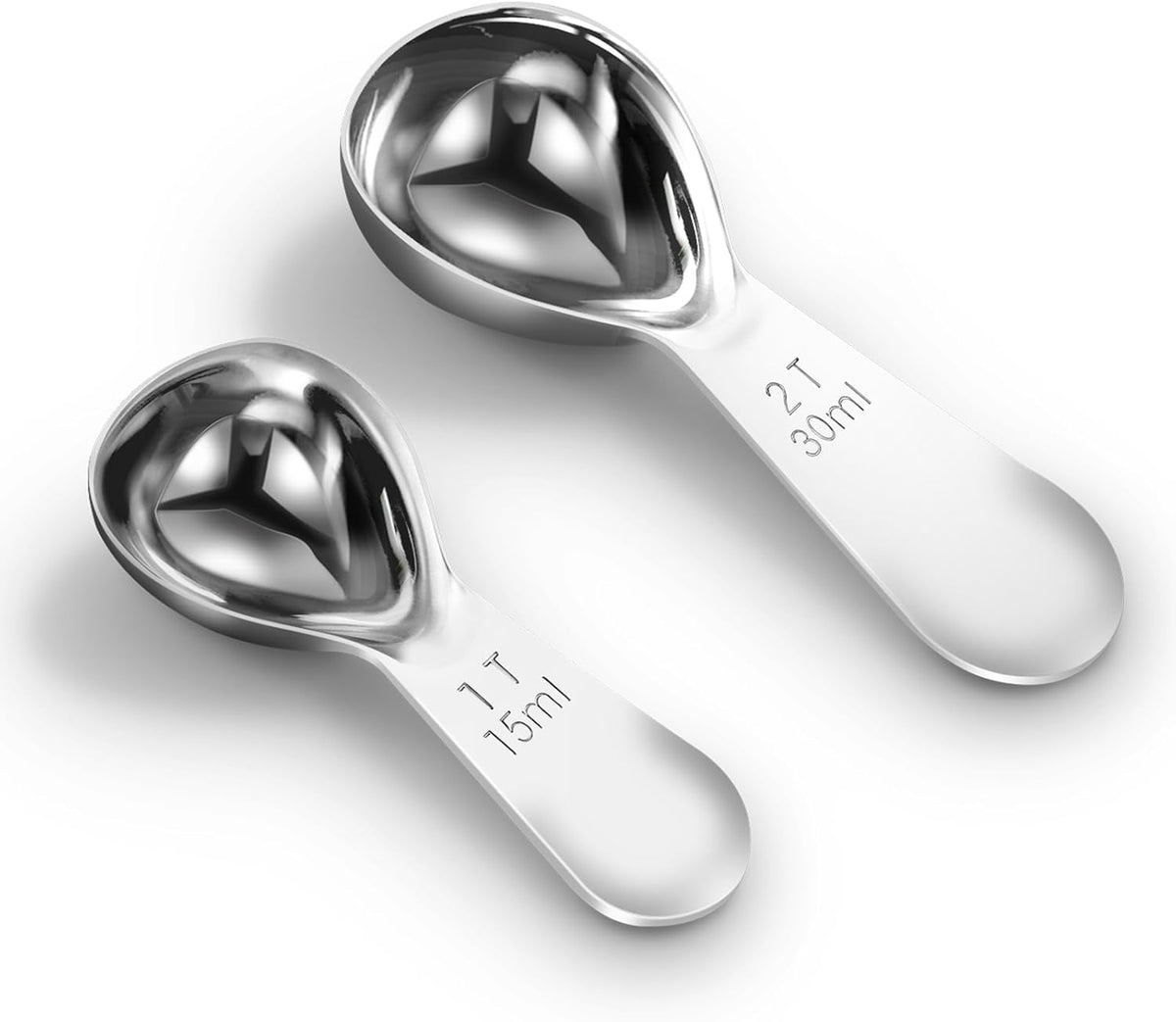 Coffee Scoop 2 Tablespoon Measuring Spoons for Ground Coffee30ML18/8(2Pcs).