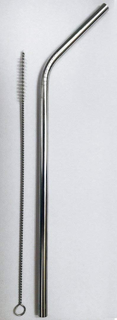 Coconut Opener Tool for Fresh GREEN Young Fruit Black Rubber Handle EZ Easy Grip SAFE + 4 Stainless Steel Drinking Straws (1 CocoMon + 4 Straws)