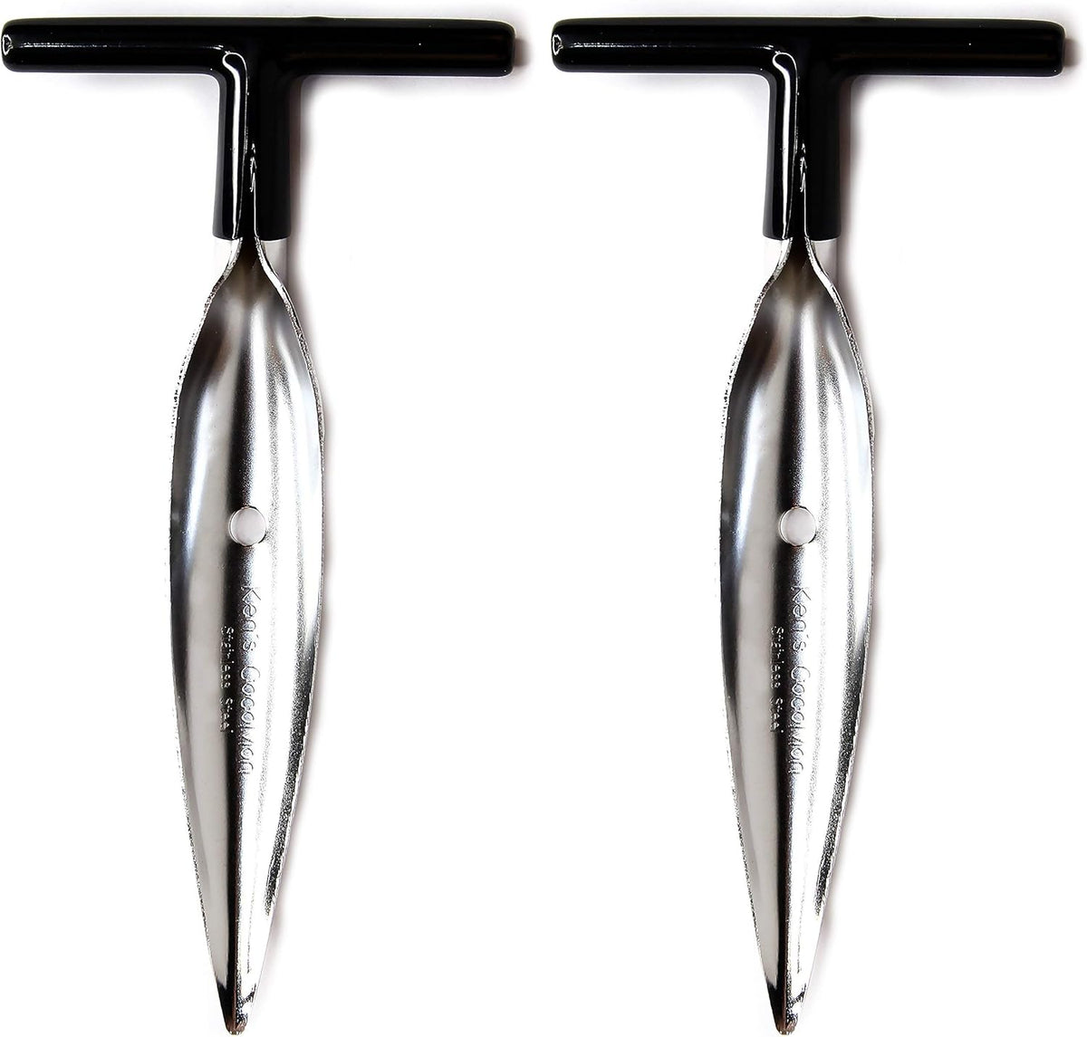 Coconut Opener Tool for Fresh GREEN Young Fruit Black Rubber Handle EZ Easy Grip SAFE + 4 Stainless Steel Drinking Straws (1 CocoMon + 4 Straws)