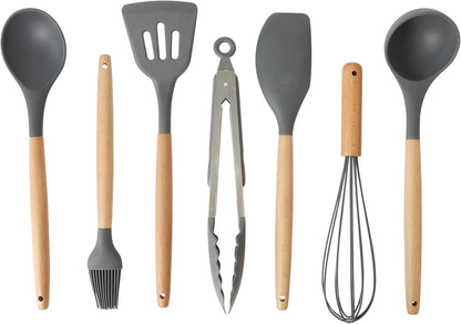 Gibson Home 20-Piece Kitchen Gadget & Tool Set – Nylon Cooking Utensils Spatulas, Ladle, Skimmer, Serving Spoons, Measuring Cups & Spoons, Can Opener, Peeler, Ice Cream Scoop & More
