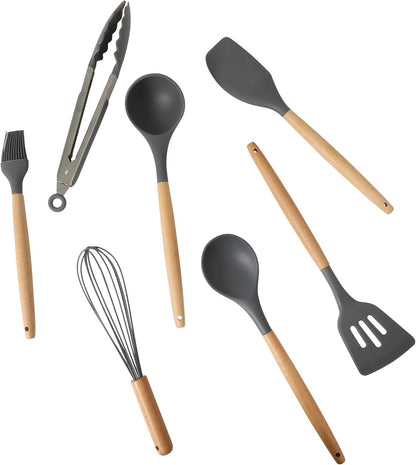 Gibson Home 20-Piece Kitchen Gadget & Tool Set – Nylon Cooking Utensils Spatulas, Ladle, Skimmer, Serving Spoons, Measuring Cups & Spoons, Can Opener, Peeler, Ice Cream Scoop & More